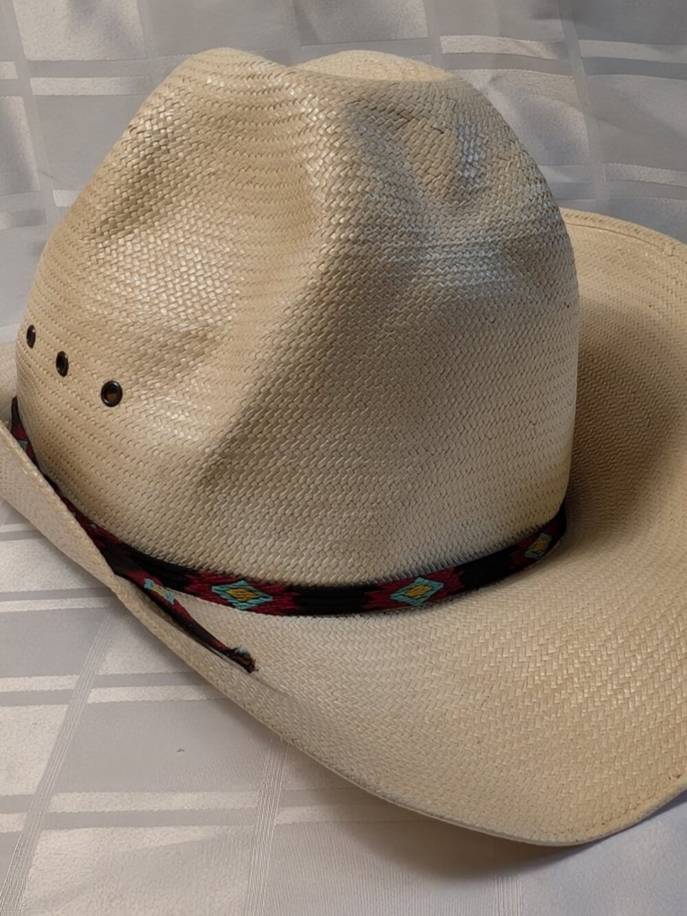 CORRAL WEST RANCHWEAR TEXAS CWR CATTLEMAN NAVAJO STYLE SIZE 7-1/4 WESTERN HAT